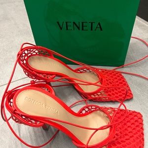 Authentic Never Worn BOTTEGA VENETA Mesh Stretch Sandals